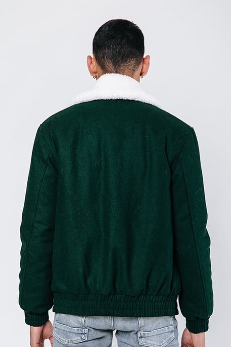 CHASE CONTRAST COLLAR JACKET DARK GREEN 2