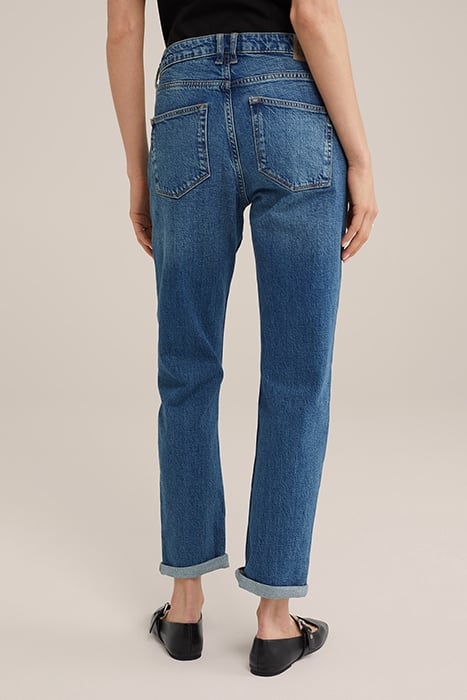 5-POCKET MID WAIST DARK BLUE 2