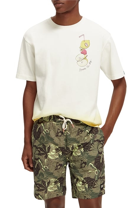 DIP-DYED SUMMER ARTWORK T-SHIRT WHITE 1