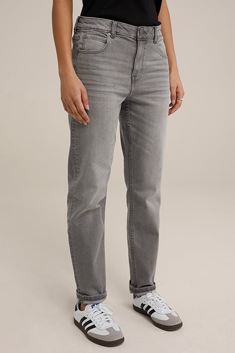 5-POCKET MID WAIST LIGHT GREY 1