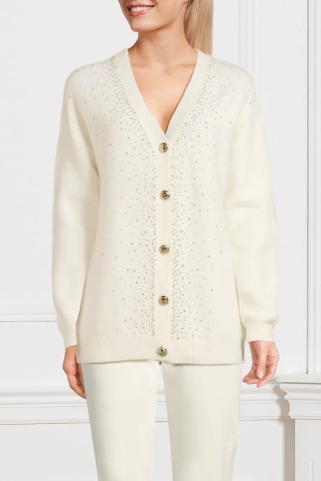 JODIE EMBELLISHED PALE CARDIGAN PEARL 1