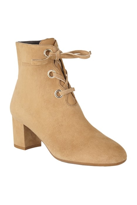 MOLLIE BLOCK HEEL LACE CAMEL 2