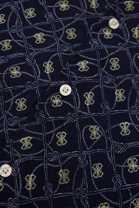 SS COLLIN AOP SHIRT SMART BLUE ROPE SMAL 7