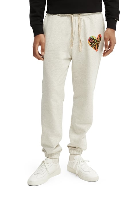 BORN TO LOVE UNISEX JOGGER PANT OFF WHITE MELANGE 2