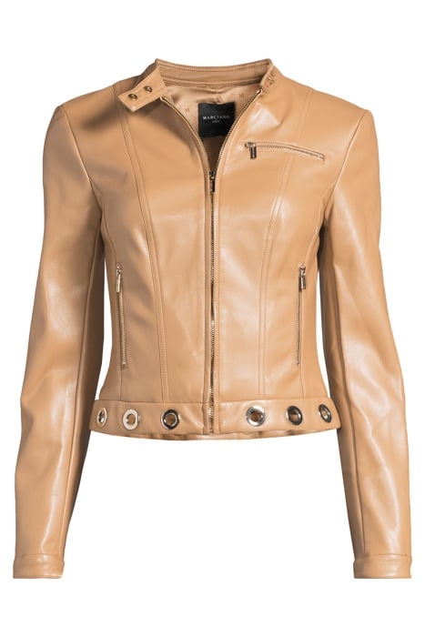 RORY BIKER JACKET SAHARA TRIP LEATHER & MULTI 3