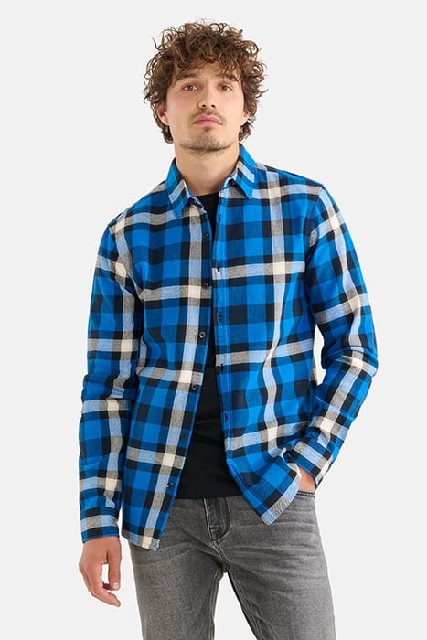 MA-SBBRIGHT CHECK SHIRT BRIGHTBLUE 1
