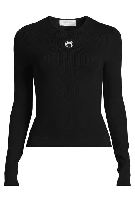 MARINE SERRE – CORE KNIT OPEN BACK PULLOVER BLACK 3