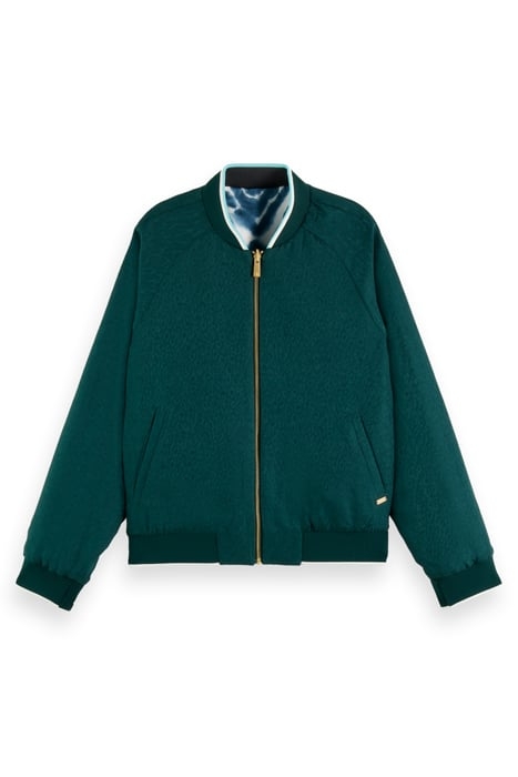 REVERSIBLE BOMBER JACKET DISCO TIE DYE BOTTLE GREEN 6