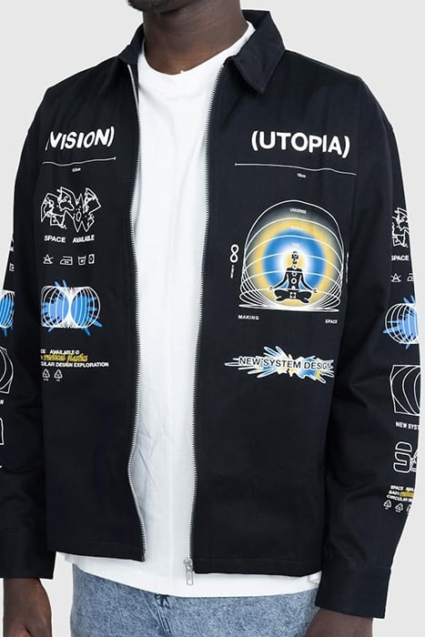 SPACE AVAILABLE STUDIO – UTOPIA WORK JACKET BLACK 3