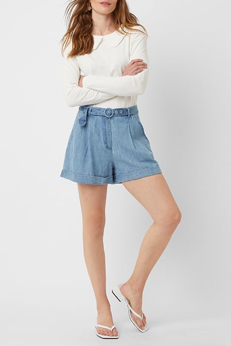 NOVELTY COLLAR LS RND NK TOP WHITE 1