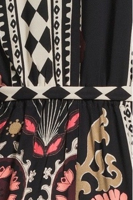 DRESS SCARF PRINT BLACK 5