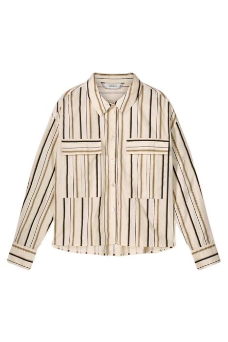 BLOUSE STRIPE POPLIN IVORY 4