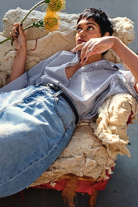 PIECED BUTTON-DOWN SHIRT WHITE 7