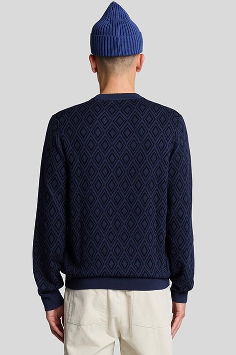 MONOGRAM INTARSIA JUMPER NAVY NIGHT 2