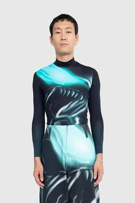 GERRIT JACOB – PRINTED JEANS TEAL/AQUA 1