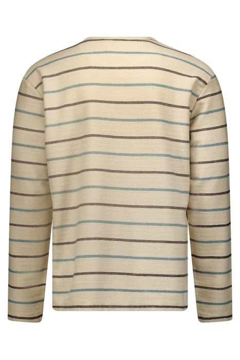 T-SHIRT LONG SLEEVE CREWNECK STRIPES CEMENT 2