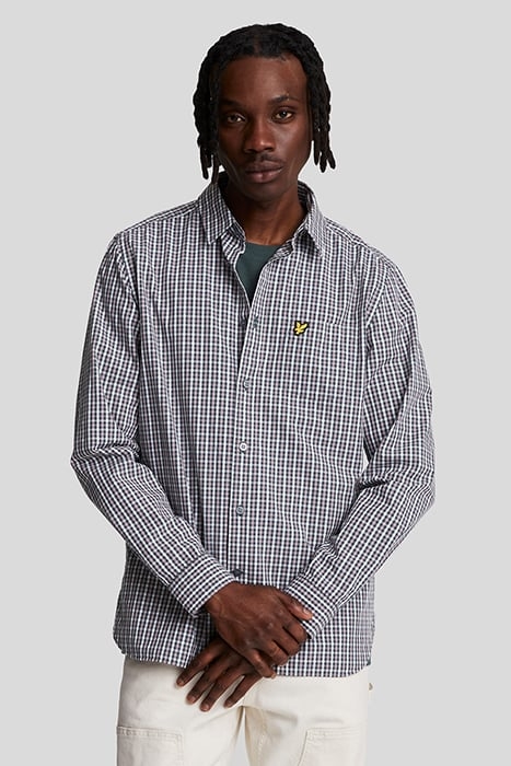 CHECKED GINGHAM SHIRT ARGYLE TEAL/ MOUNTAIN THISTLE 1