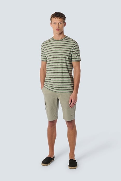 T-SHIRT CREWNECK MELANGE STRIPES GREEN 3