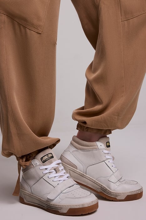 SNEAKER DIRTY LOOK WITH LACES AND 1 STRIP VELCRO IVORY 3