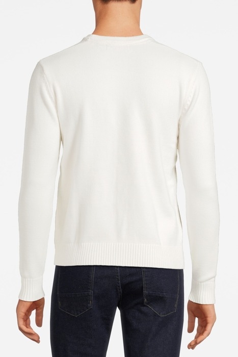 GUESS BEAR LS CN SWT SALT WHITE 2