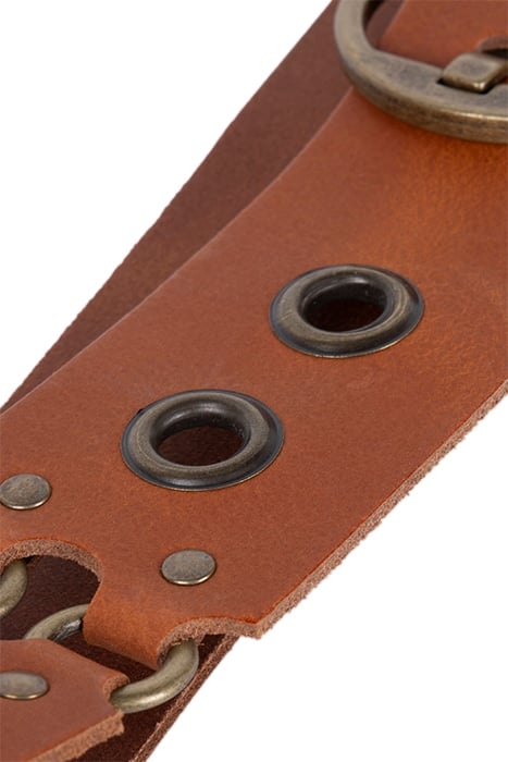 FANCY LEATHER BELT CHESTNUT 4