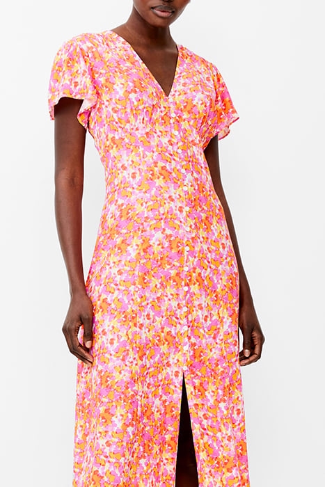 CASS DELPHINE SS V NK MIDI DRS PERSIMMON 3