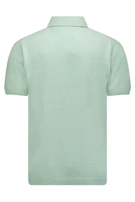 PULLOVER SHORT SLEEVE POLO SOLID RELIEF KNIT MINT 5