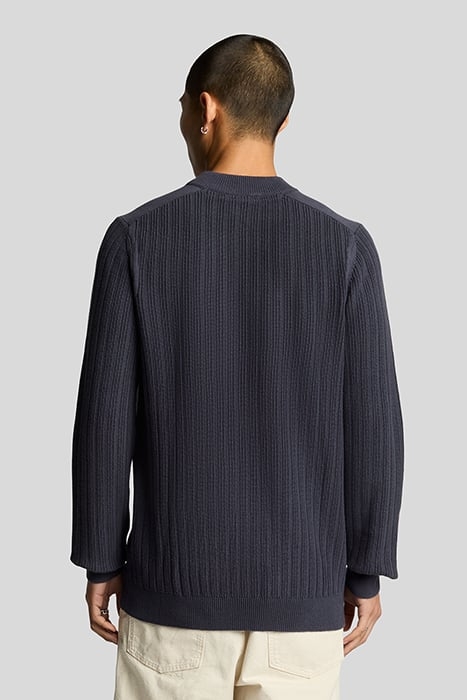 RIBBED MOCK NECK JUMPER NAVY NIGHT 2