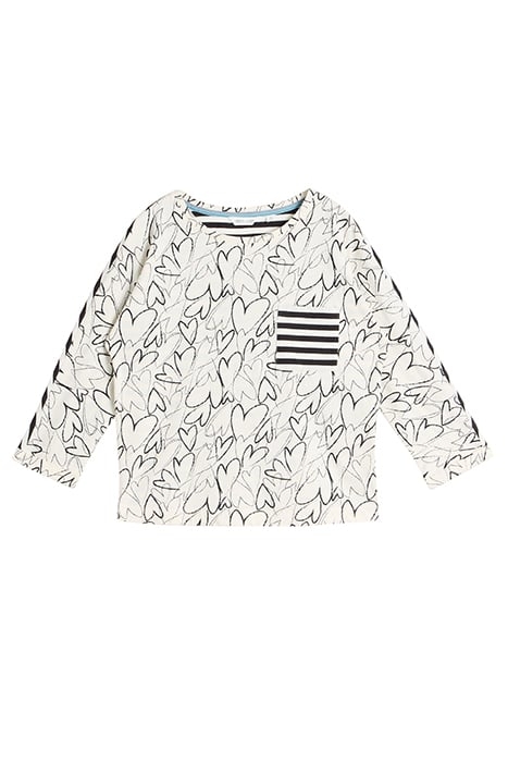 DEMI DOLMAN TOP WHITE PRINT 3