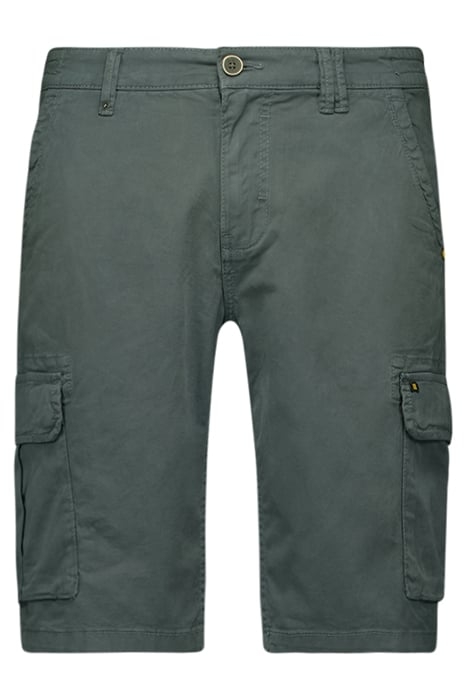 SHORT CARGO GARMENT DYED + STONE WASHED STRETCH STEEL 4