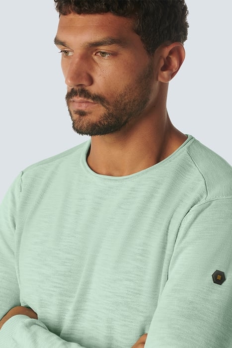 PULLOVER CREWNECK GARMENT DYED + STONE WASHED MINT 6
