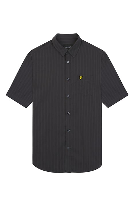 TEXTURED STRIPE SHORT SLEEVE SHIRT GUNMETAL 4