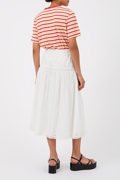 SUMMER EMBROIDERY MIDI SKIRT WHITE 3