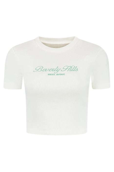 BEVERLY HILLS RIB TOP STAR WHITE 1