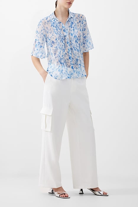 CATRINA HALLIE CRINKLE TOP SUMMER WHITE/BLUE 2