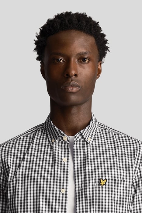 LS SLIM FIT GINGHAM SHIRT NAVY/WHITE 5