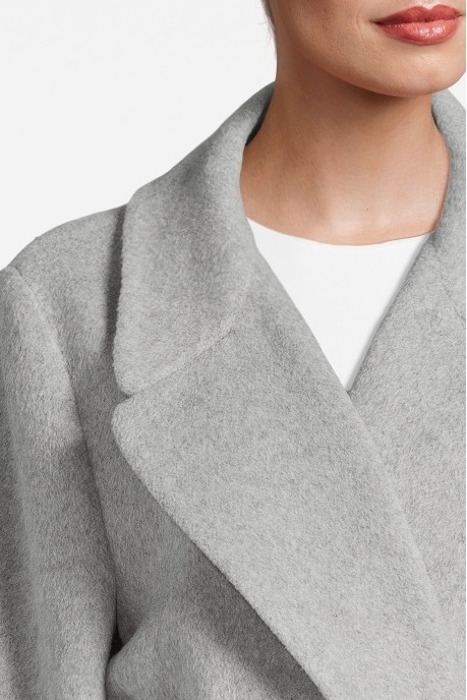KAIA-WOOL WRAP COAT GREY 4