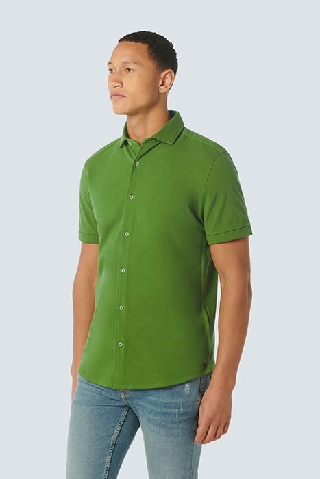 SHIRT SHORT SLEEVE JERSEY SOLID PIQUE GREEN 1