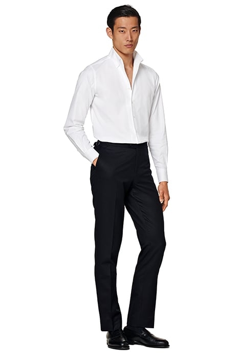 WHITE CLASSIC COLLAR ONE PIECE SLIM FIT SHIRT WHITE 2