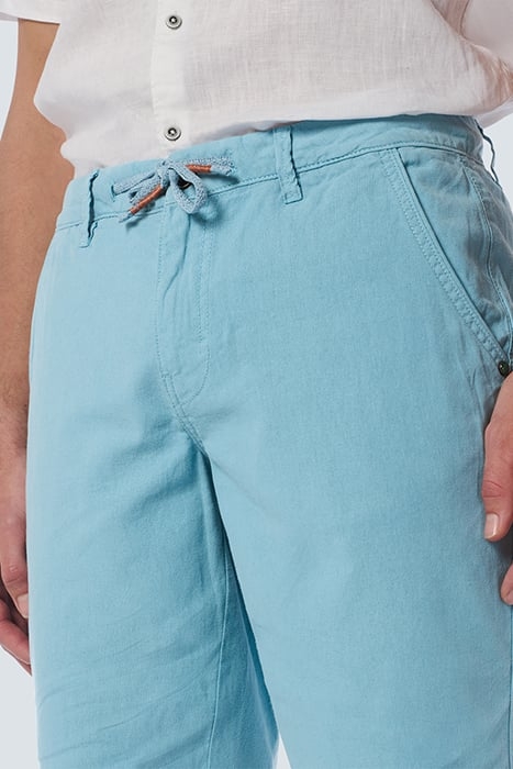 SHORT WITH LINEN GARMENT DYED AQUA 6