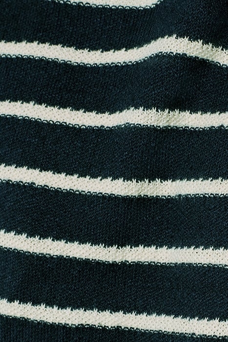 PULLOVER SHORT SLEEVE POLO 2 COLOURED STRIPE WITH LINEN NIGH 7