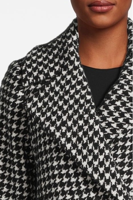 CELIA DOUBLE BREASTED COAT MONOCHROME 5