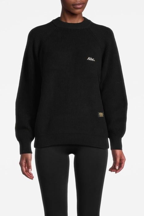 ABC. – RIBBED CREWNECK BLACK 1