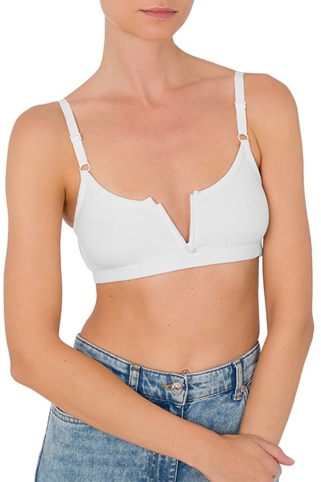 LOGO PATCH COTTON CROP TOP WHITE 4
