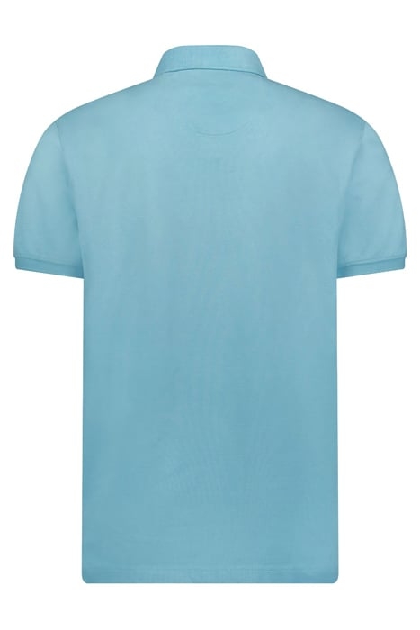 POLO PIQUE GARMENT DYED AQUA 5