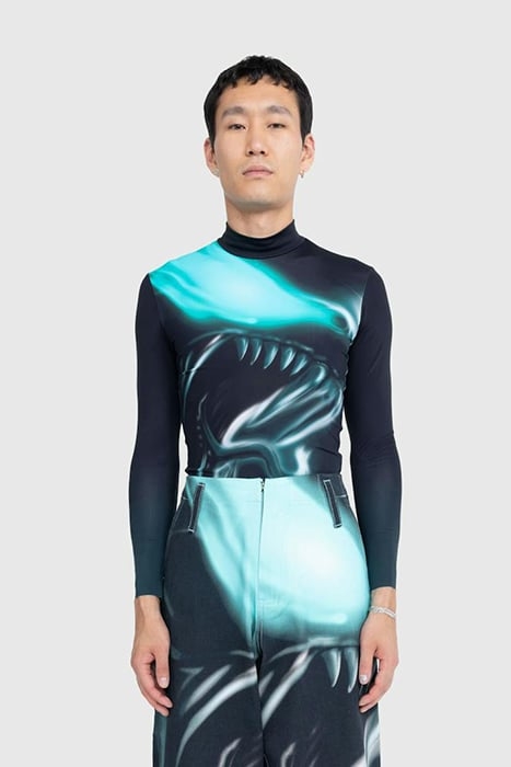 GERRIT JACOB – LYCRA TOP TEAL/AQUA 1