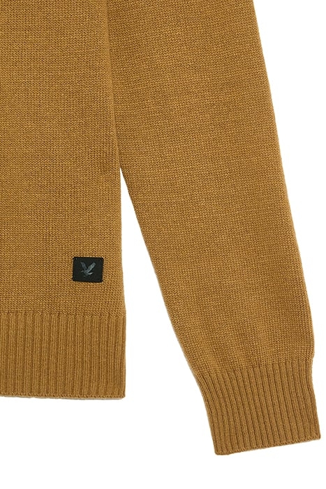 SADDLE SLEEVE CREW NECK JUMPER GOLDEN HEATHER 8