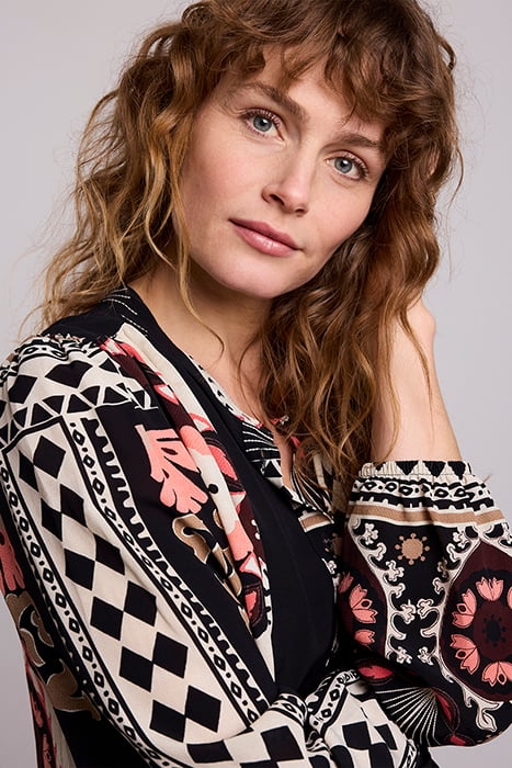 TOP SCARF PRINT BLACK 7