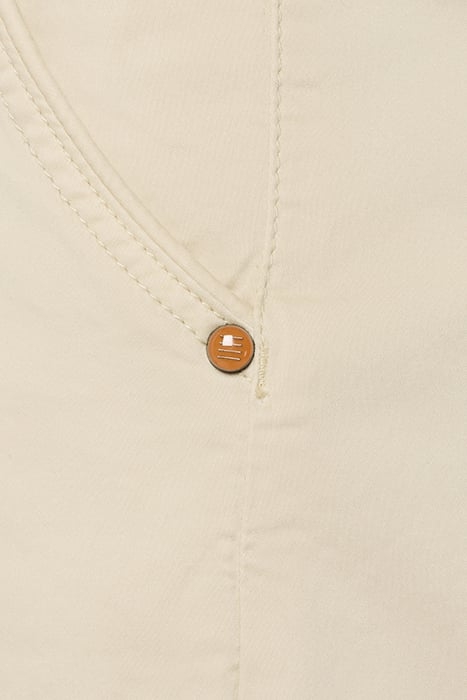 SHORT CHINO GARMENT DYED TWILL STRETCH CREAM 7