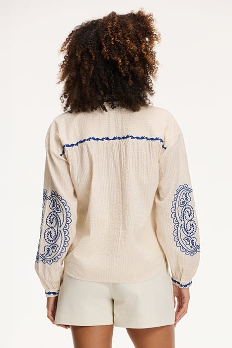 LADIES ELODIE BLOUSE SEERSUCKER LIGHT KIT WHITE 2